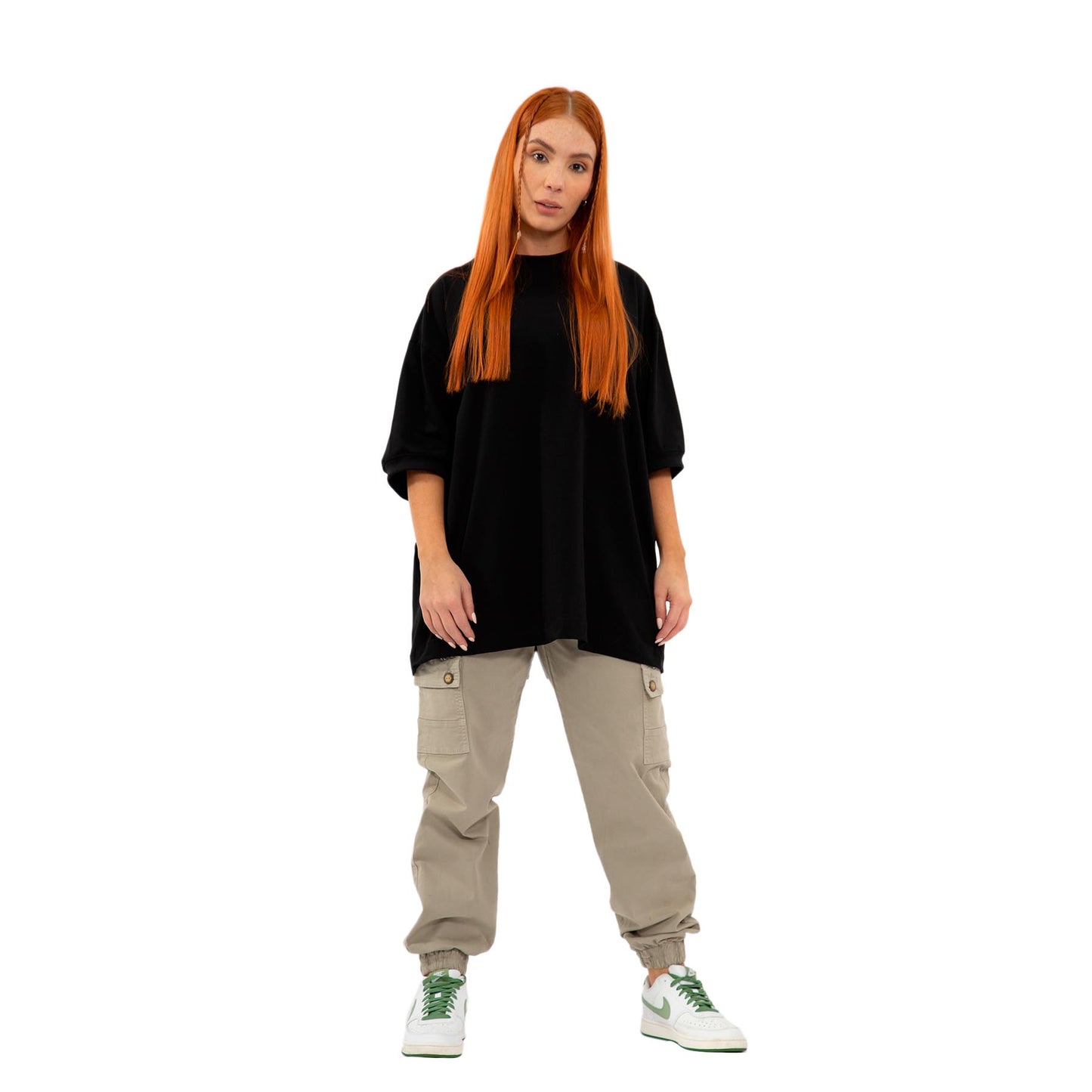 Wood cargo pants mujer color: KAKHI 7970