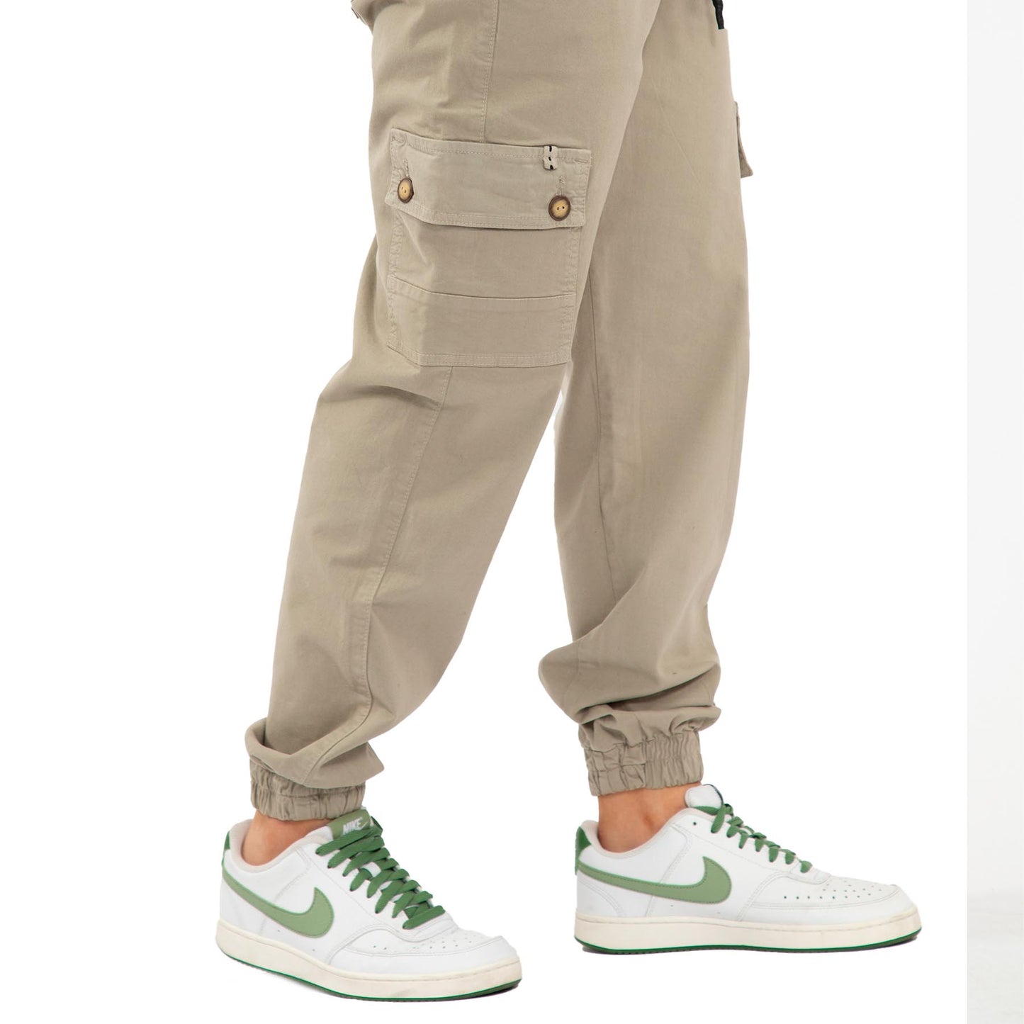 Wood cargo pants mujer color: KAKHI 7970