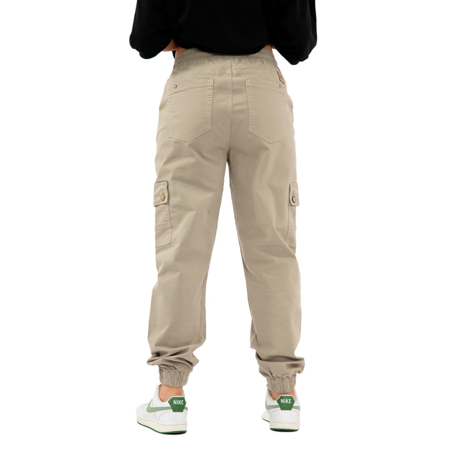 Wood cargo pants mujer color: KAKHI 7970