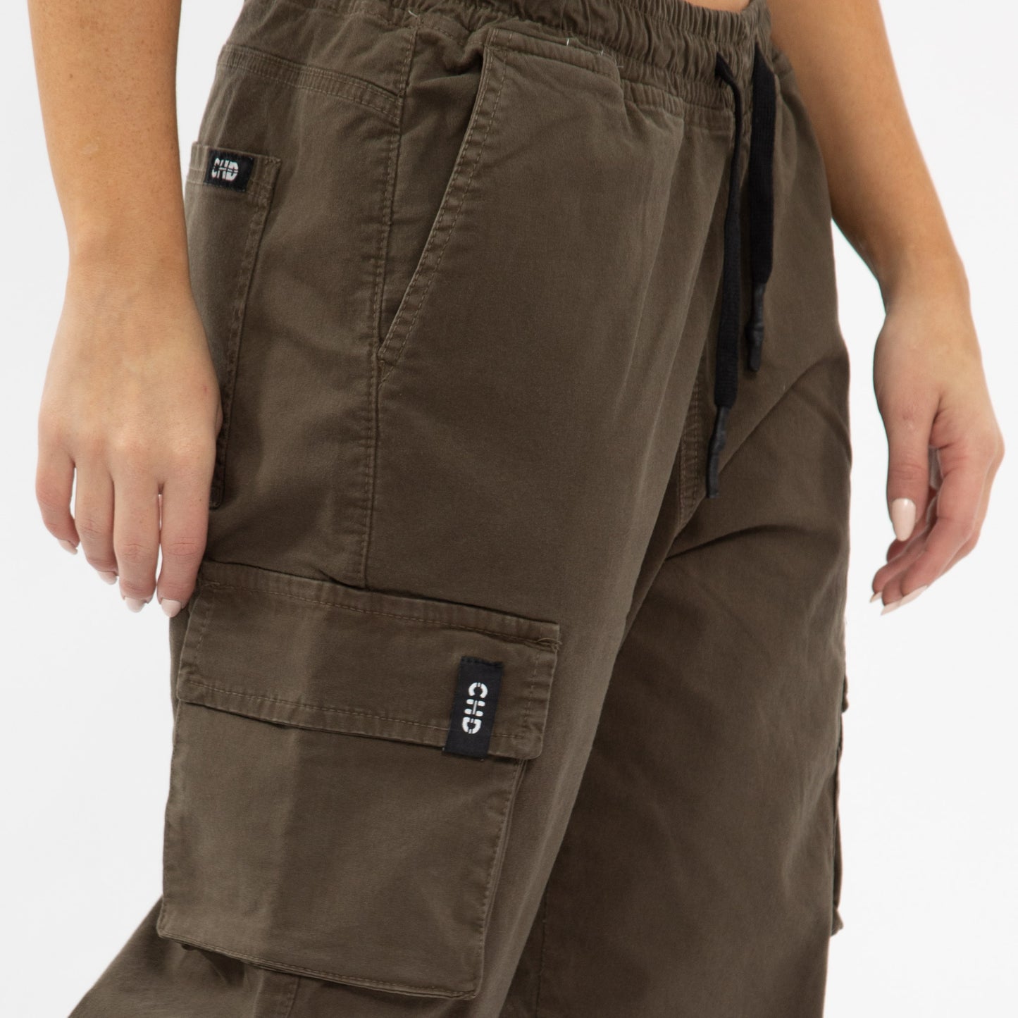 Wild Bellows doble Cargo pants bota recta mujer - Café 8007