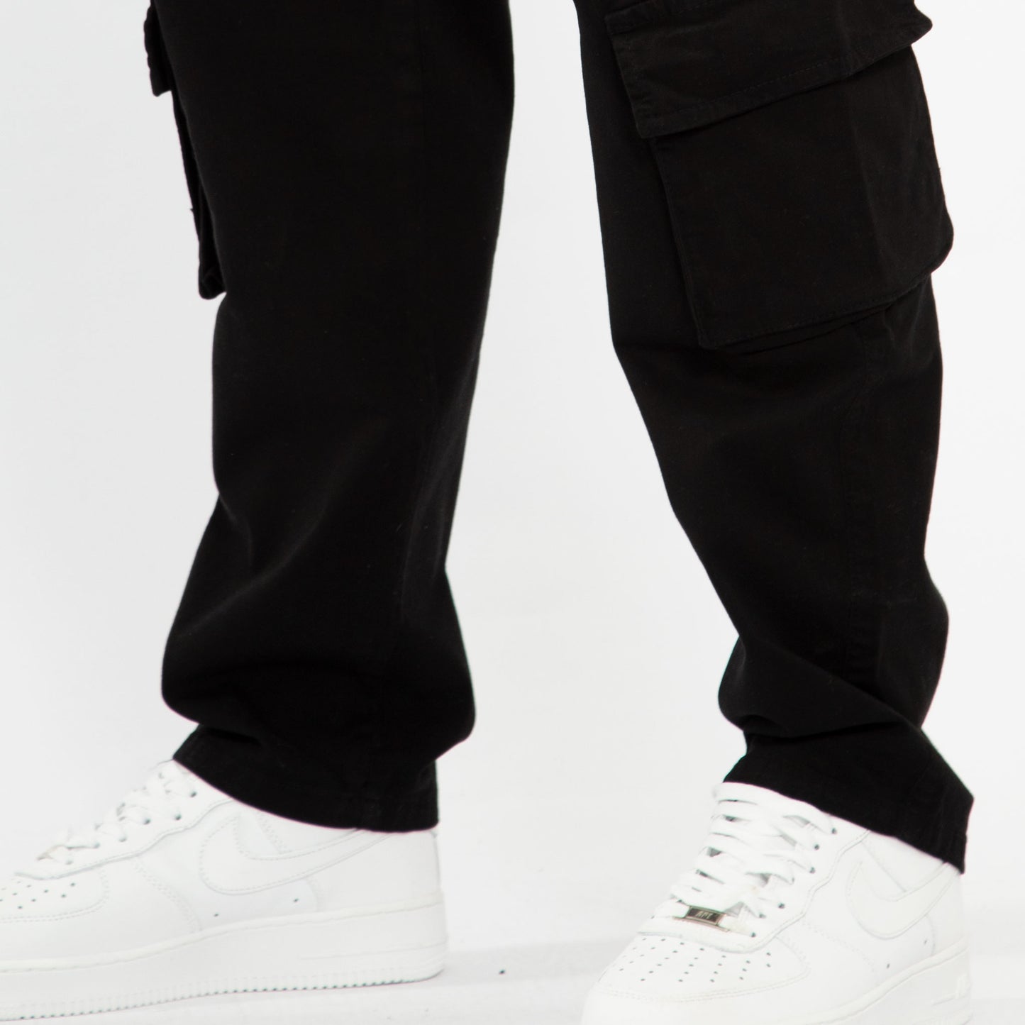 Wild Bellows doble Cargo pants bota recta - Negro 8007
