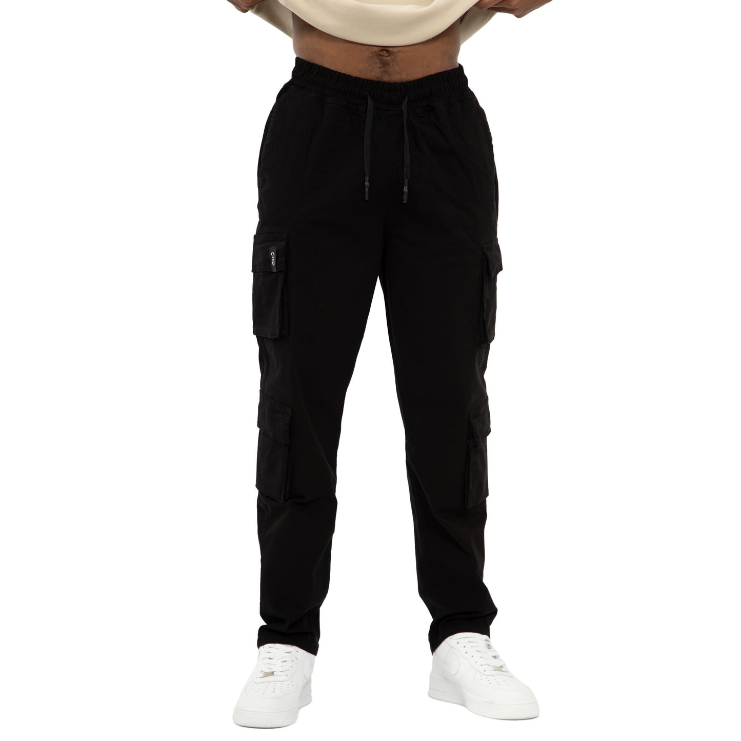 Wild Bellows doble Cargo pants bota recta - Negro 8007