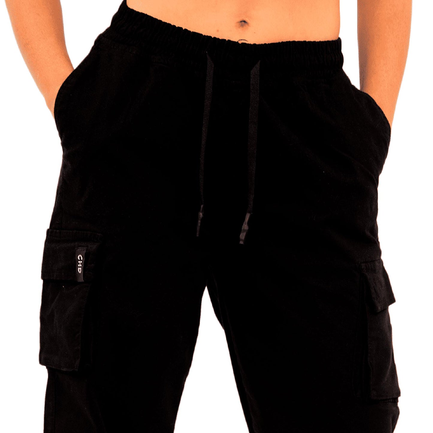Wild Bellows doble Cargo pants bota recta mujer - Negro 8007