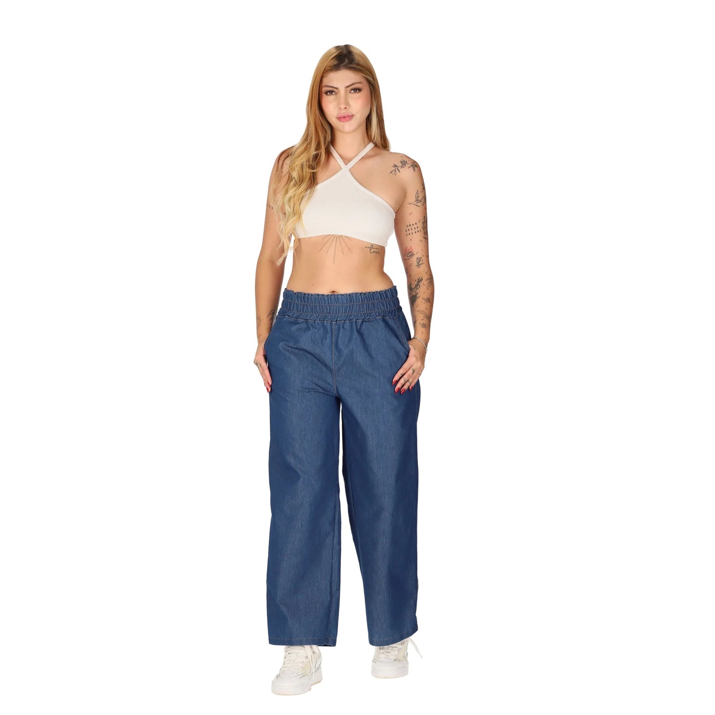 Pantalon Chambray - Azul 1939