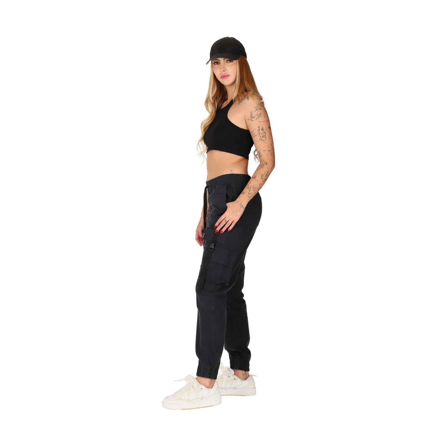 Petrol Blue Cargo Pants- Azul Petroleo