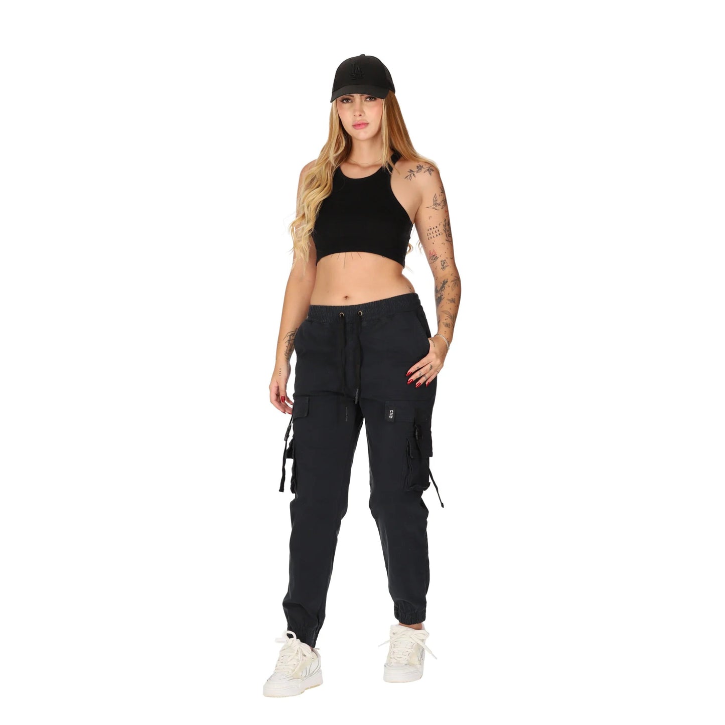 Petrol Blue Cargo Pants- Azul Petroleo