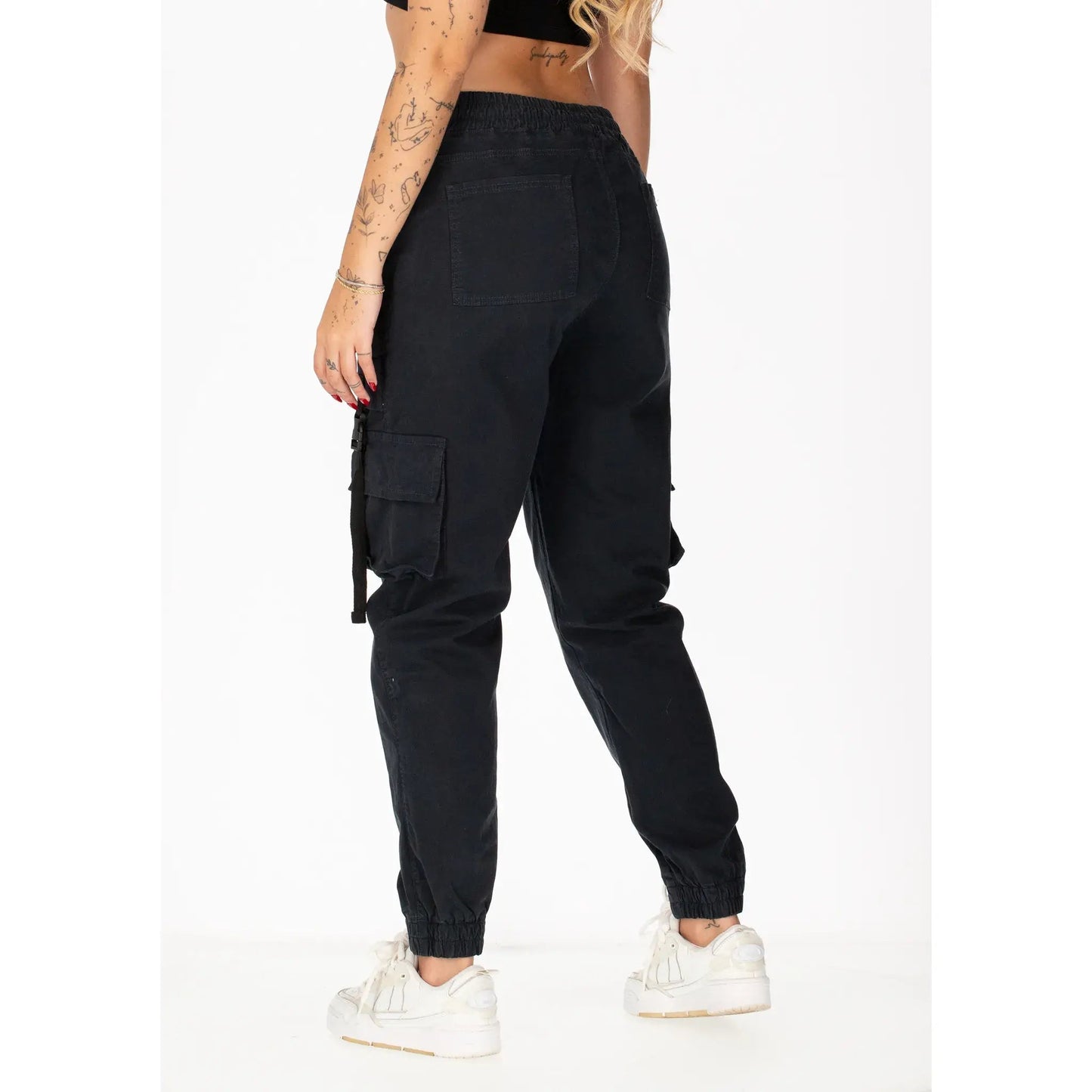 Petrol Blue Cargo Pants- Azul Petroleo