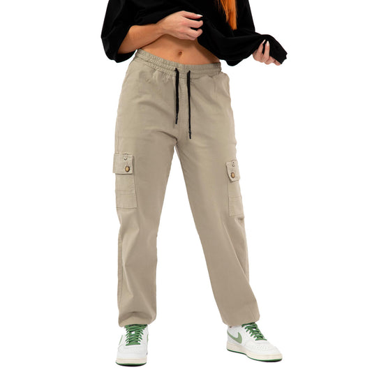 Wood cargo pants mujer color: KAKHI 7970