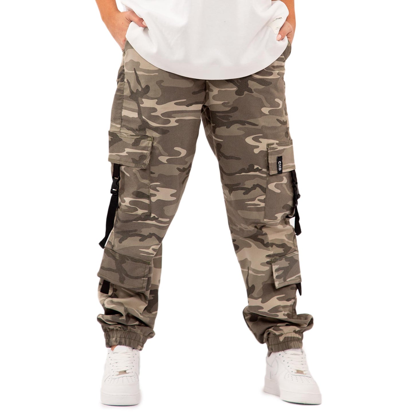 Wild cammo Double Cargo Pants Mujer color: VERDE 8120