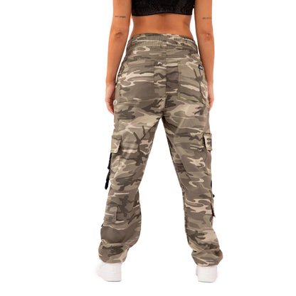 Wild cammo Double Cargo Pants Mujer color: VERDE 8120