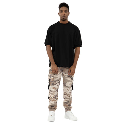 Wild cammo Double Cargo Pants Unisex color: KAKHI 8120