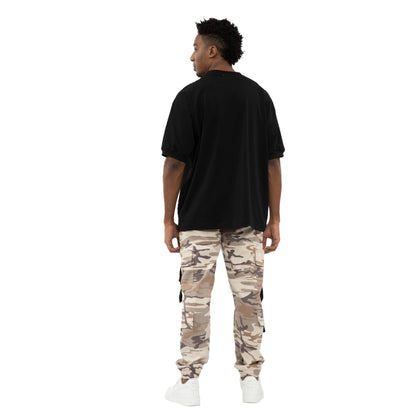 Wild cammo Double Cargo Pants Unisex color: KAKHI 8120