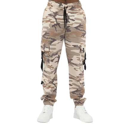 Wild cammo Double Cargo Pants Unisex color: KAKHI 8120