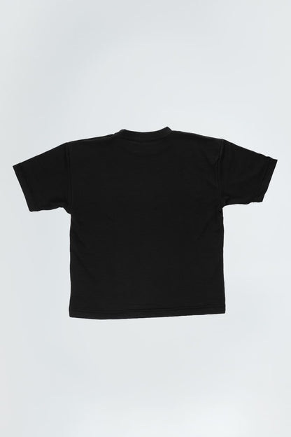 Basics Texture t-shirt  - 8306 BLACK