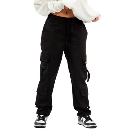 Wild foliage Double Cargo Pants mujer color: NEGRO 8041