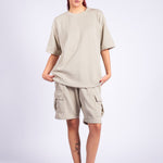 BERMUDA CLASICA TEXTURA ARENA - CORD & CO