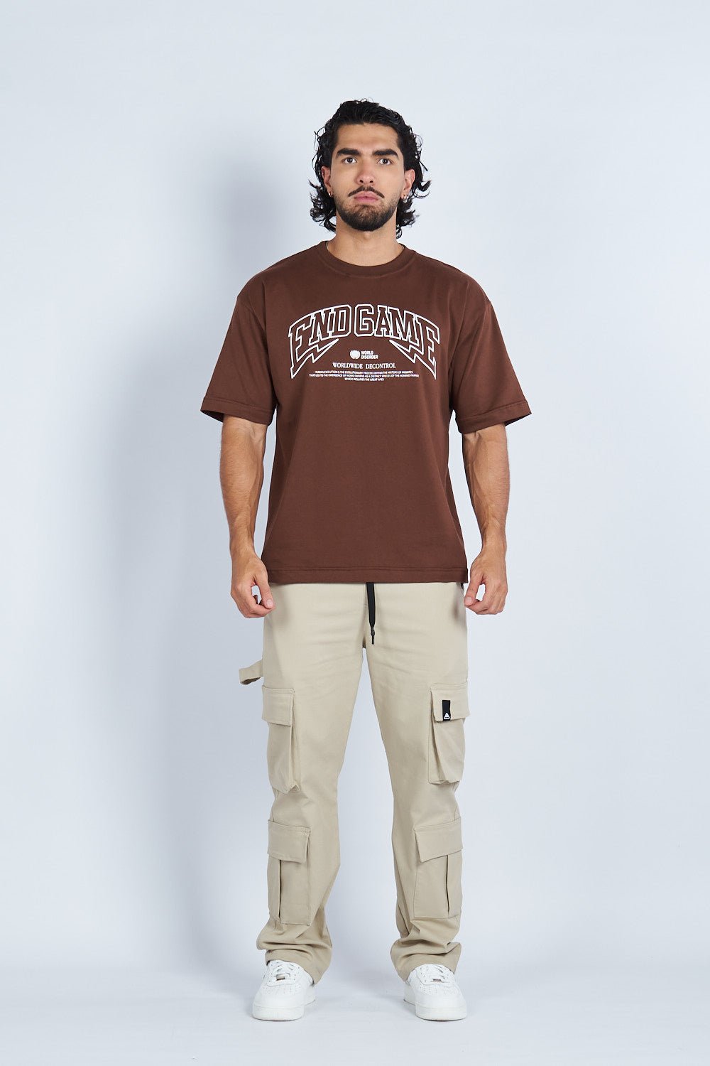 Camiseta oversize estampada