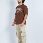 Camiseta oversize estampada