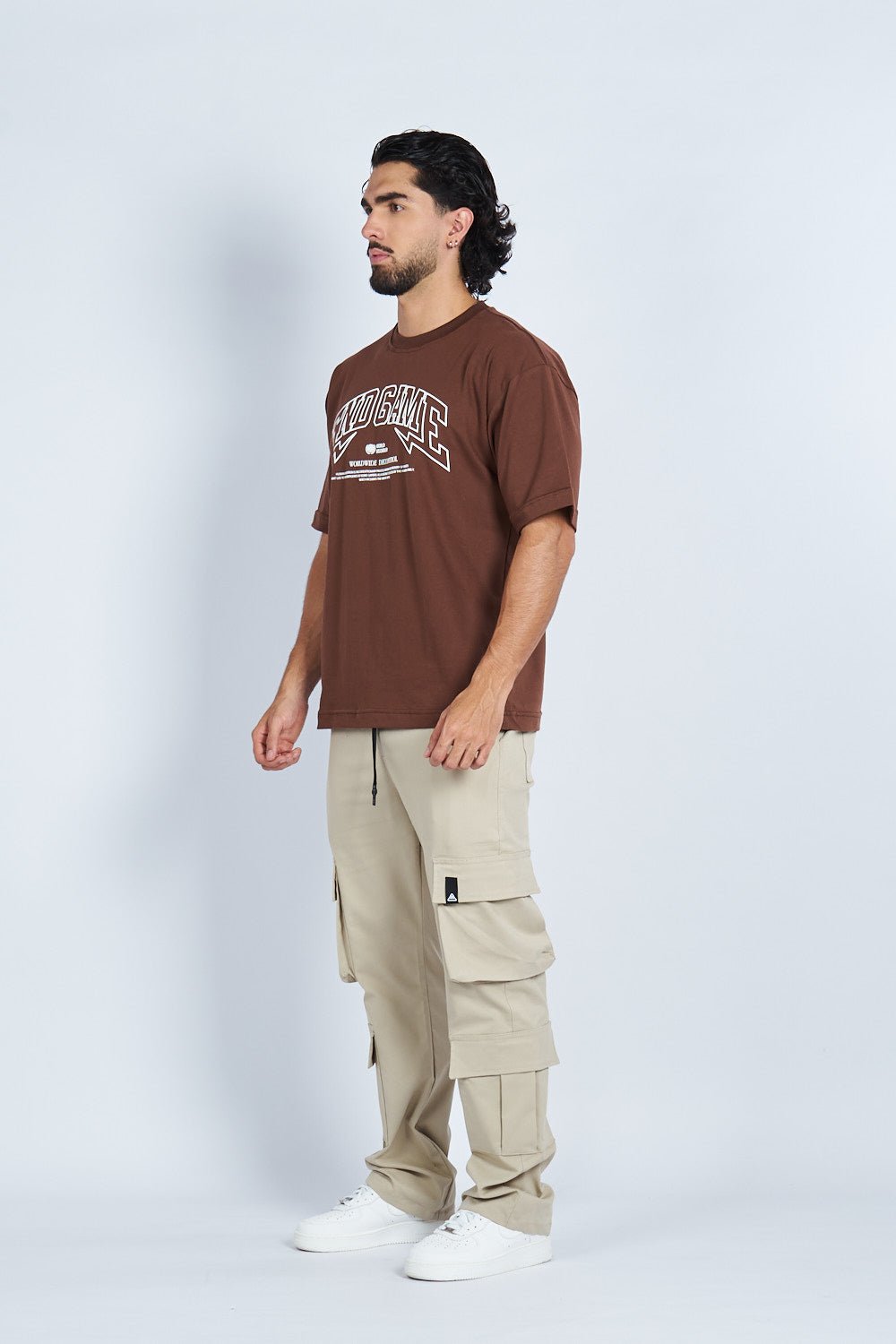 Camiseta oversize estampada