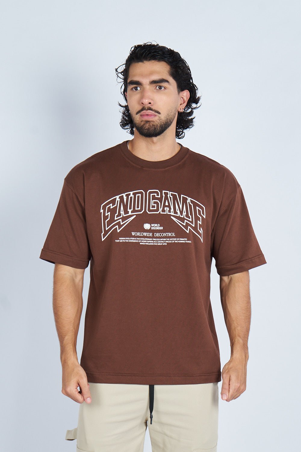 Camiseta oversize estampada