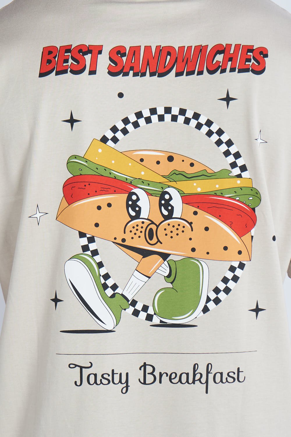 Camiseta oversize estampada Best Sandwiches Beige| DROP 03 |