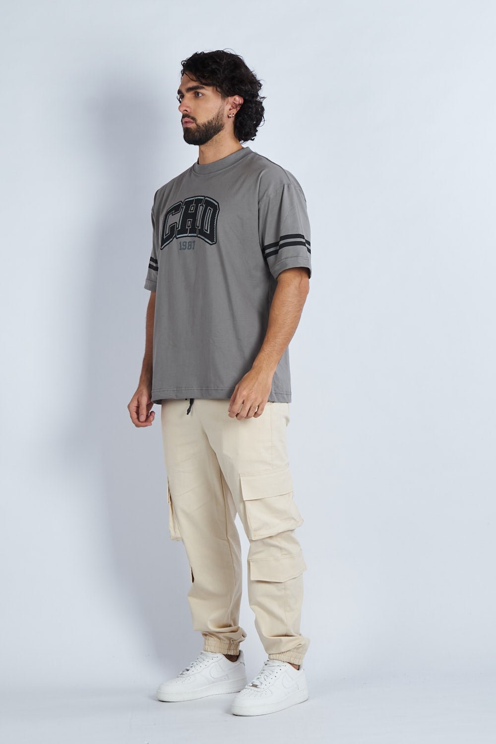 Camiseta oversize estampada CHD Gris | DROP 03 |
