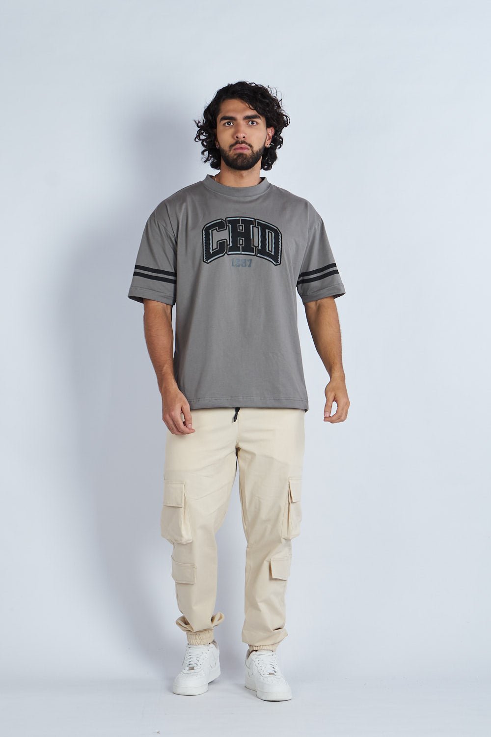 Camiseta oversize estampada CHD Gris | DROP 03 |