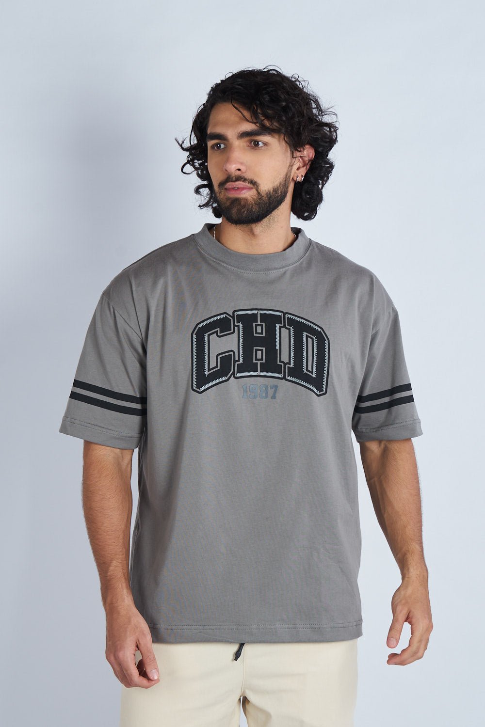 Camiseta oversize estampada CHD Gris | DROP 03 |