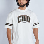 Camiseta oversize estampada CHD Marfil | DROP 03 |
