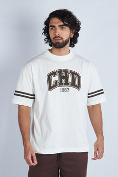 Camiseta oversize estampada CHD Marfil | DROP 03 |