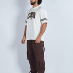 Camiseta oversize estampada CHD Marfil | DROP 03 |