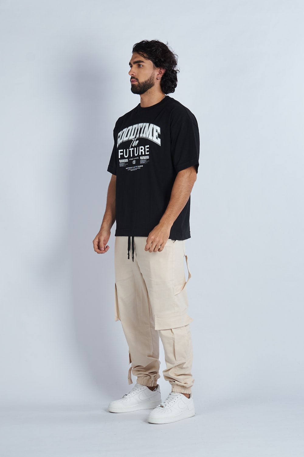 Camiseta oversize estampada Good Time Negro| DROP 03 |