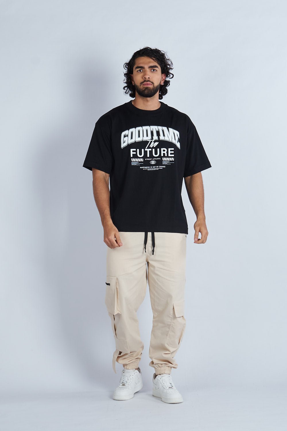 Camiseta oversize estampada Good Time Negro| DROP 03 |