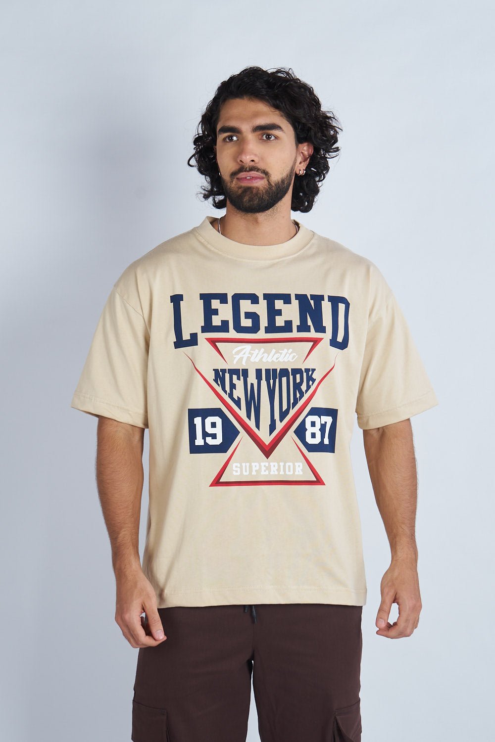 Camiseta oversize estampada Legend Beige | DROP 03 |