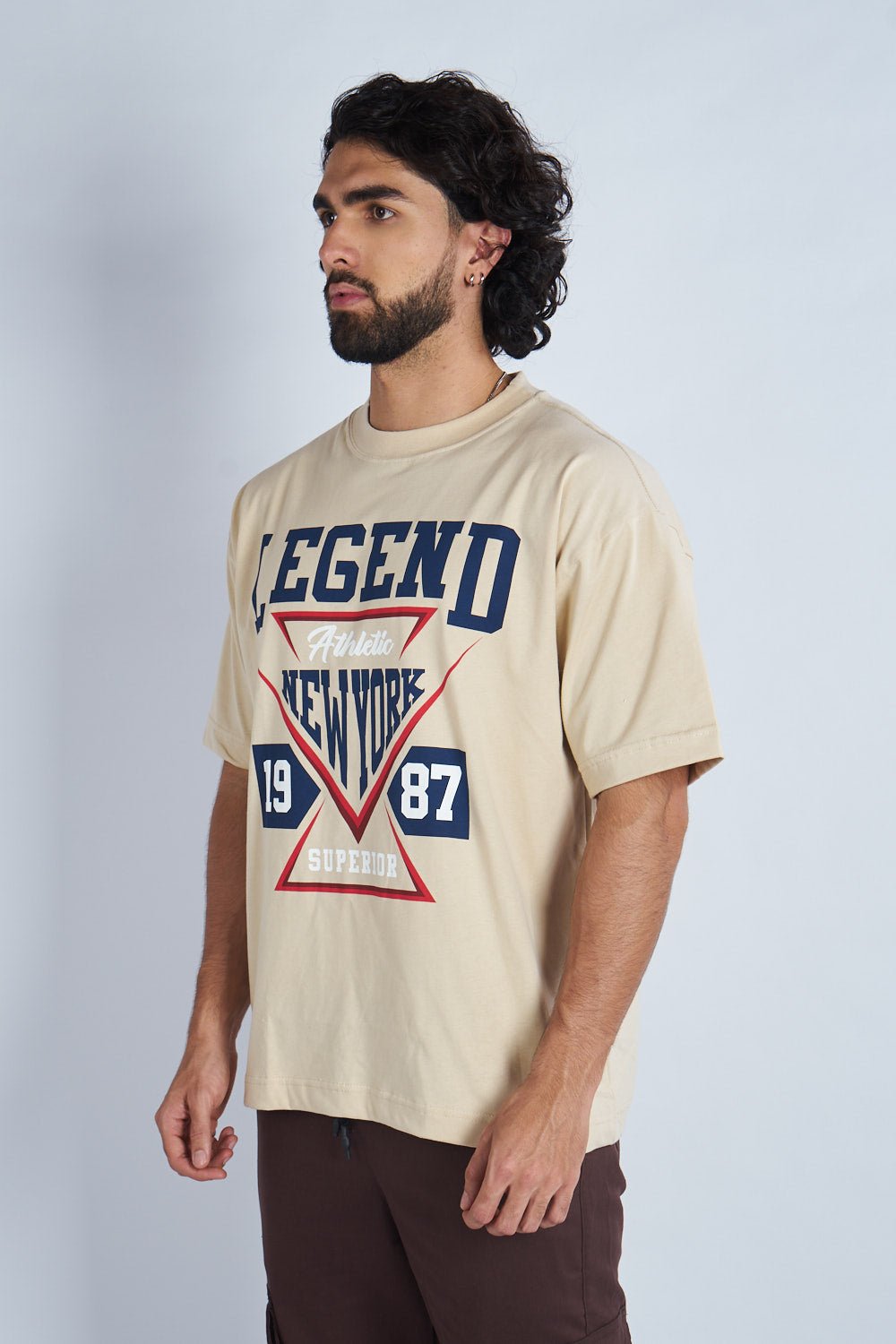 Camiseta oversize estampada Legend Beige | DROP 03 |