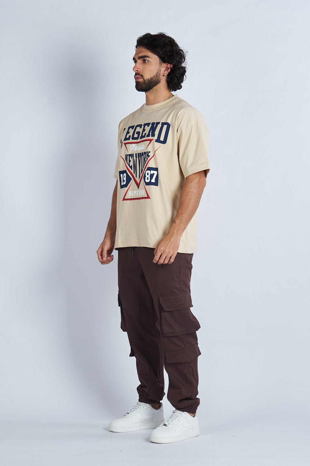 Camiseta oversize estampada Legend Beige | DROP 03 |