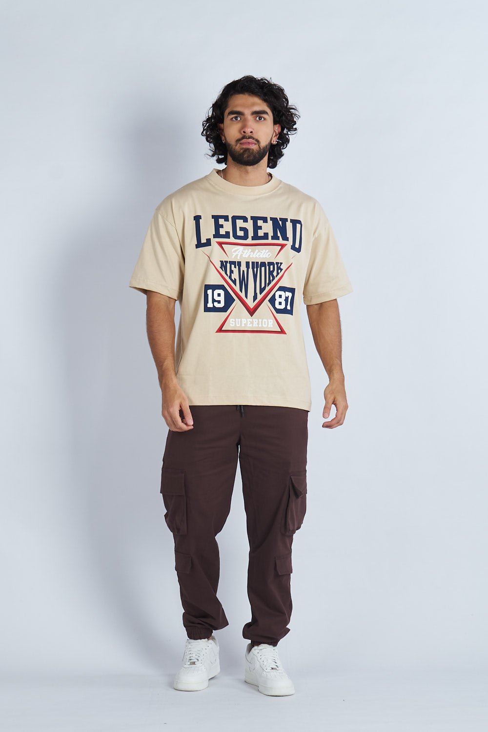 Camiseta oversize estampada Legend Beige | DROP 03 |