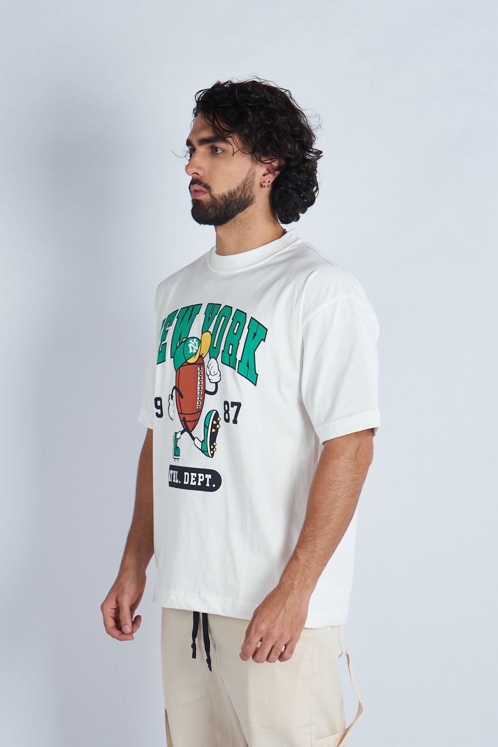Camiseta oversize estampada New York Blanco | DROP 03 |