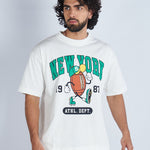 Camiseta oversize estampada New York Blanco | DROP 03 |