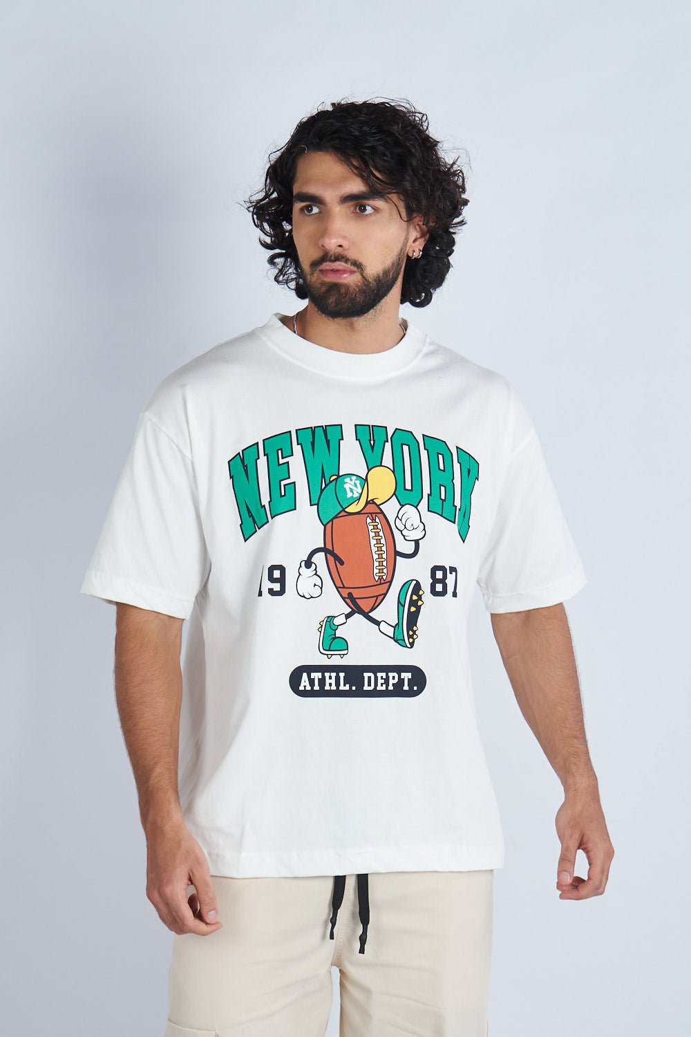 Camiseta oversize estampada New York Blanco | DROP 03 |