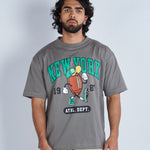 Camiseta oversize estampada New York Gris | DROP 03 |