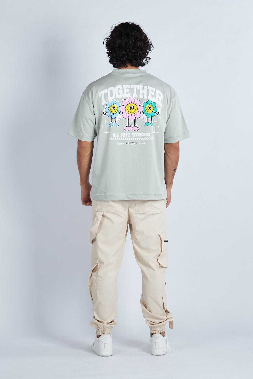 Camiseta oversize estampada Together Gris V | DROP 03 |