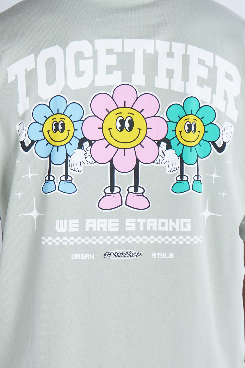 Camiseta oversize estampada Together Gris V | DROP 03 |