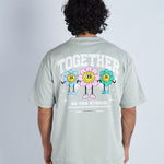 Camiseta oversize estampada Together Gris V | DROP 03 |