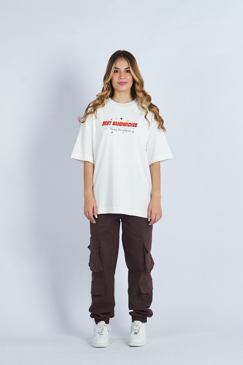 Camiseta oversize estampado Best Sandwiches Marfil| DROP 03 |