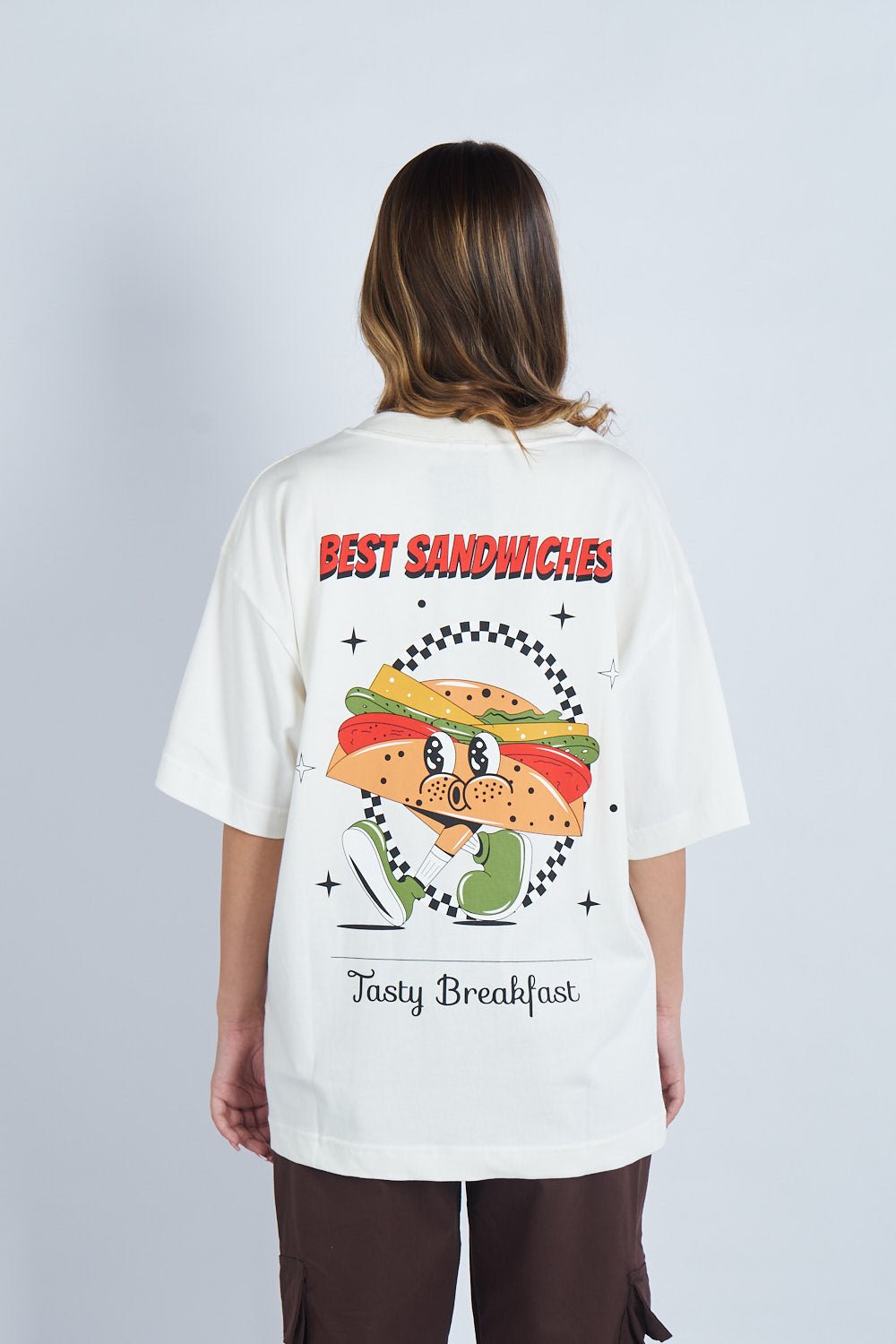 Camiseta oversize estampado Best Sandwiches Marfil| DROP 03 |