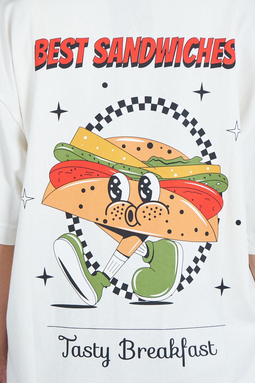 Camiseta oversize estampado Best Sandwiches Marfil| DROP 03 |