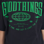 Camiseta oversize estampado Good Things Negro | DROP 03 |
