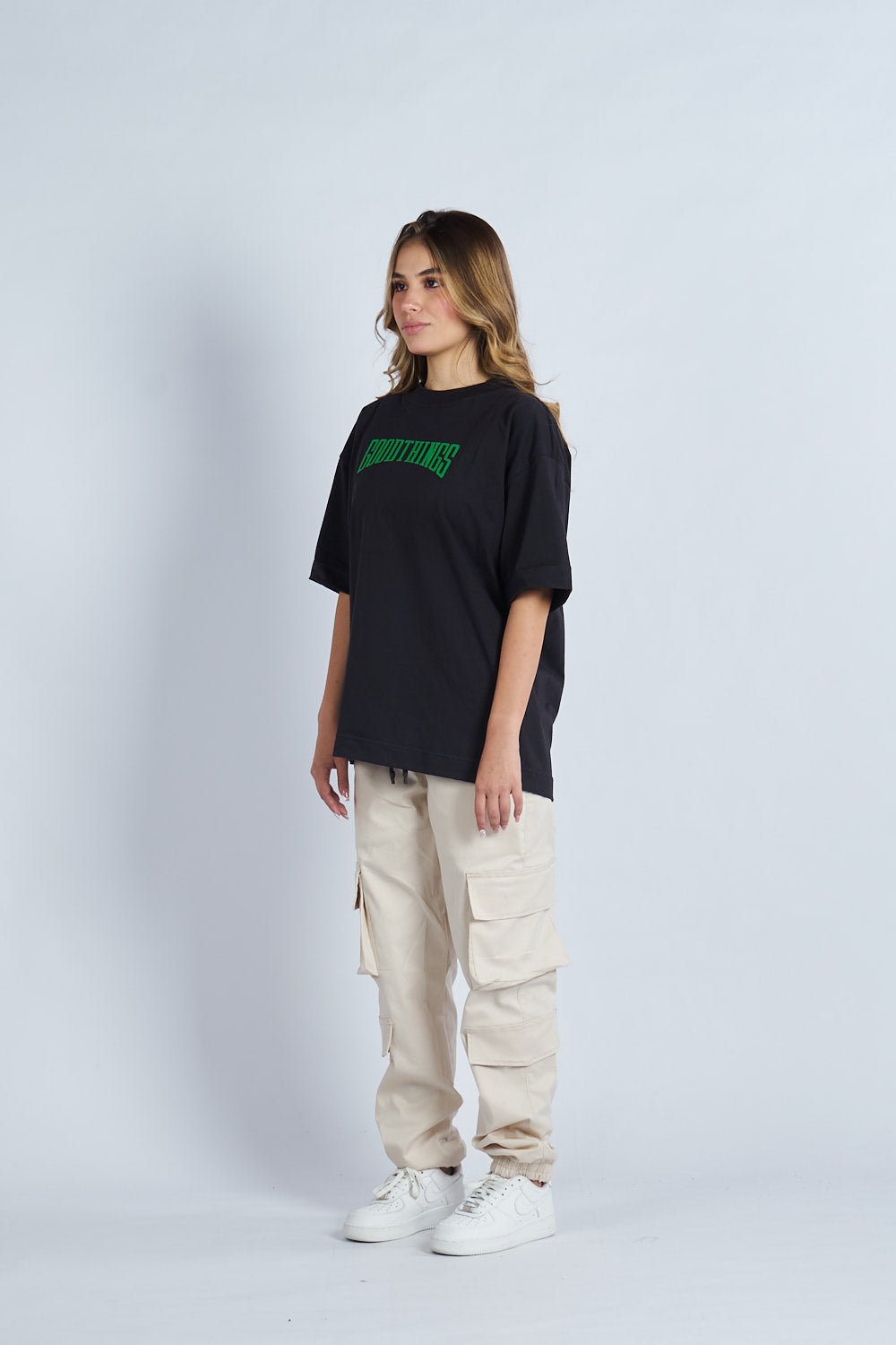Camiseta oversize estampado Good Things Negro | DROP 03 |