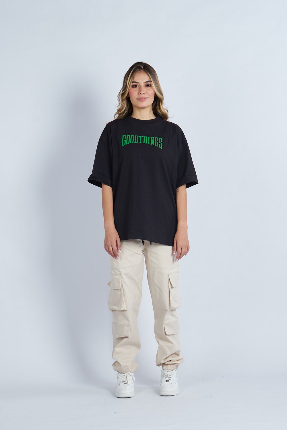 Camiseta oversize estampado Good Things Negro | DROP 03 |